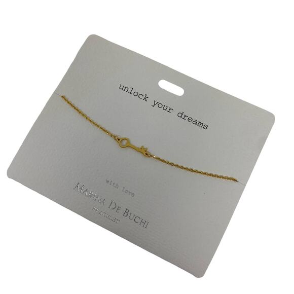 Marina De Buchi Unlock Your Dreams gold bracelet key - Picture 1 of 5